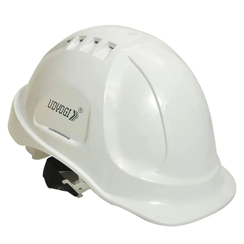 White Safety Helmet - Material: Pe