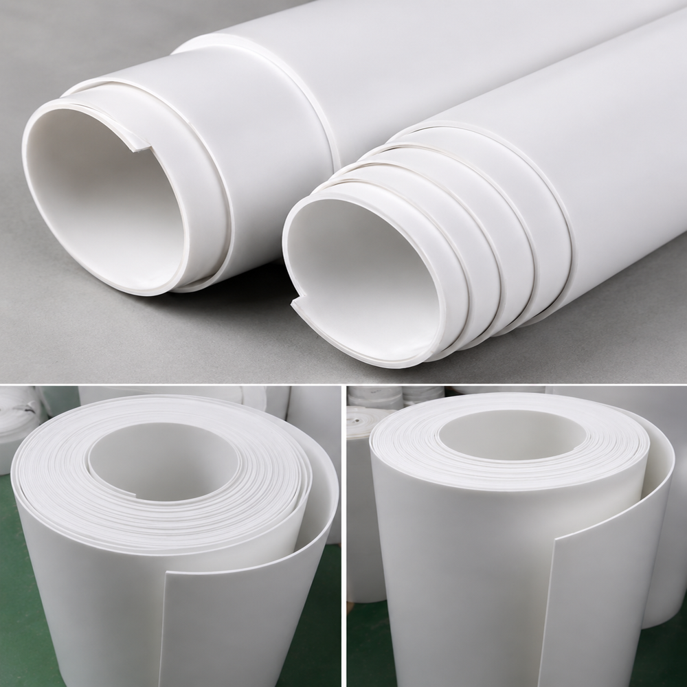 White Teflon Sheet - 1000x1000 mm | Durable PTFE Material, Non-Stick Surface