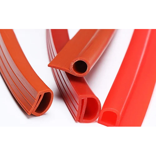 Silicon Rubber Profile - Plain Style,  Red Color | Good Durability and Performance Features