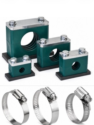 SS304 Hose Clamp - Metal, Size 43-47 mm, Silver | Round Shape Design for Enhanced Grip and Durability in Fluid Applications