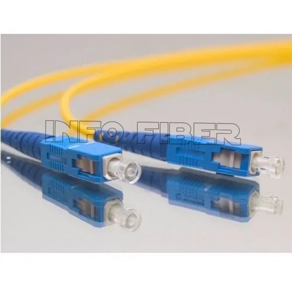 Sc/sc Optical Patchcord - 5m Length, Yellow & Blue Ptfe Jacket | High-performance, Low Signal Loss, Simplex Design, Compatible With Onu/olt/switches
