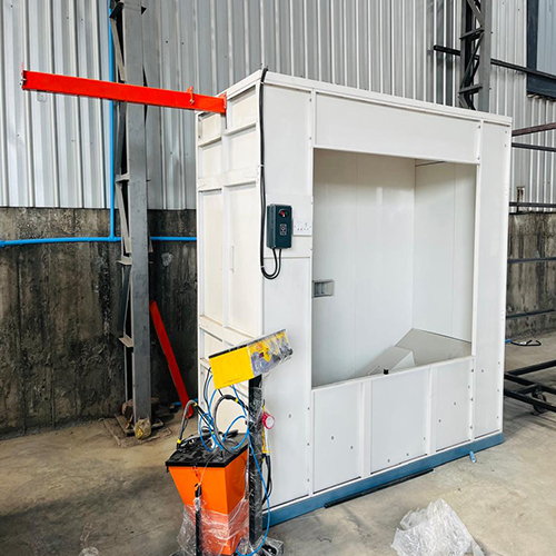 Industrial Powder Coating Booth - Mild Steel, 220-440 Volt, Automatic Mode , White Color, Electric Drive for Effortless Finishing