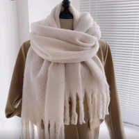 White Throw Mufflers