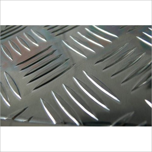 Aluminum Checkered Sheet - Color: Silver