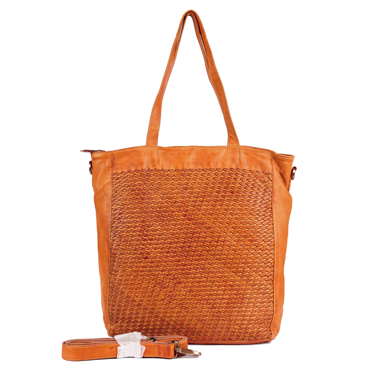 Hand-Woven Leather Tote Bag