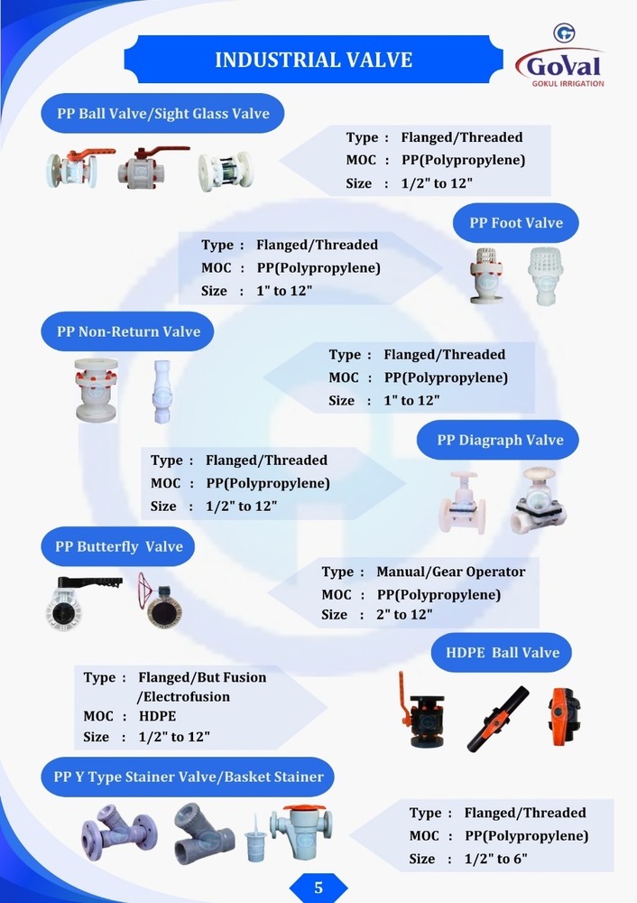 Hdpe Flow Control Valve