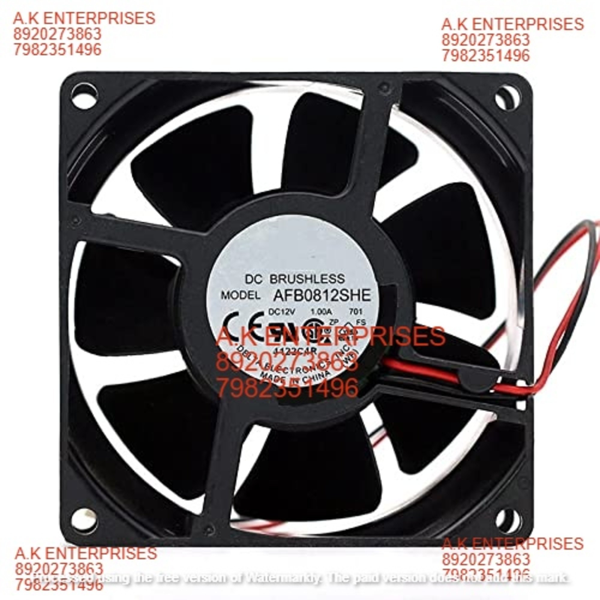 DELTA AFB0812EHE DC BRUSHLESS Fan 12V 1.00A 80mm80mm38mm Cooling Fan