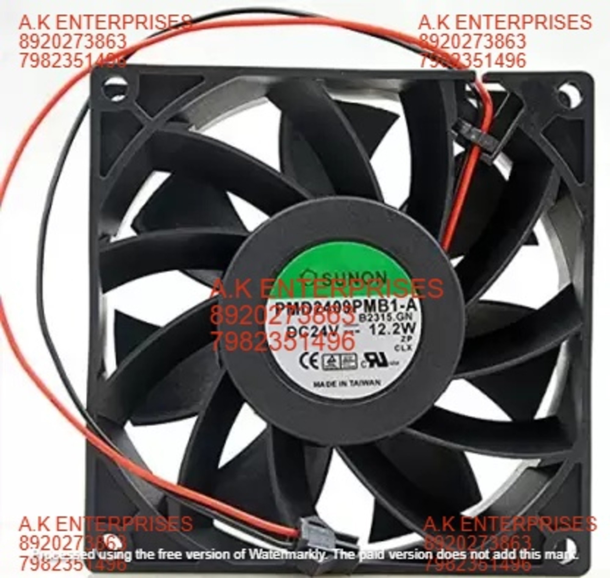 Sunon PMD2409PMB1-A 24V DC 12.2 W Cooling Fan, Size: 60 x 60 x 38mm BLACK