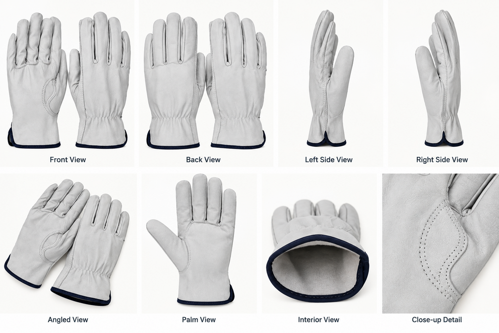 White Driving Gloves - Feature: Quick Dry