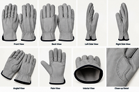 White Driving Gloves - Feature: Quick Dry