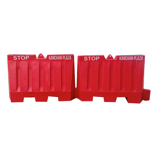 Plastic Road Safety Barricade - Durable Plastic, Bright Red Color | High Quality, Outdoor Safety Use, Warranty Included