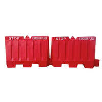Plastic Road Safety Barricade - Durable Plastic, Bright Red Color | High Quality, Outdoor Safety Use, Warranty Included