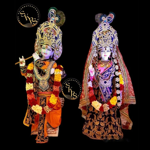 5 Feet Marble Radha Krishna Statue