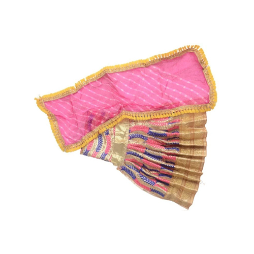 Light Pink Silk Durga Maa Dress Set