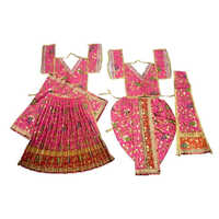 Carnation Pink Radha Krishna Dress Set