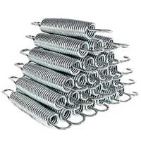 Jumping Trampoline Spring - Spring Steel, 4 Inch Length, Silver Color, 3.5 Millimeter Wire Diameter | Durable Plate-style Design For Easy Installation