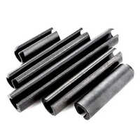 Spring Dowel Pin - Mild Steel, 1 Millimeter Diameter, Black Color, Half-round Shape, Polished Finish, Customizable Size For Industrial Usage