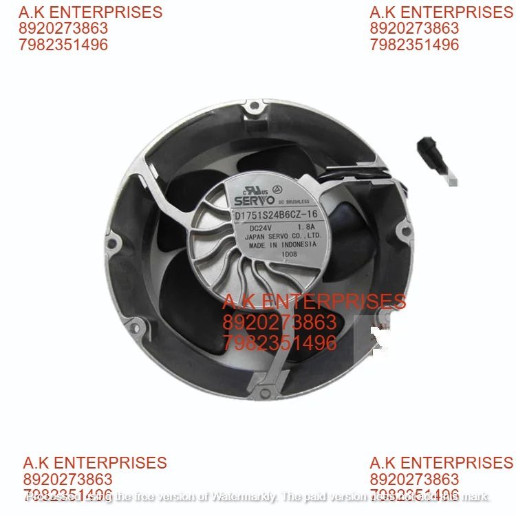 Ebmpapst Axial Cooling Fan - 172 X 172 X 50 Mm Metal Construction 5 Blades 43.2 W 24 V Black