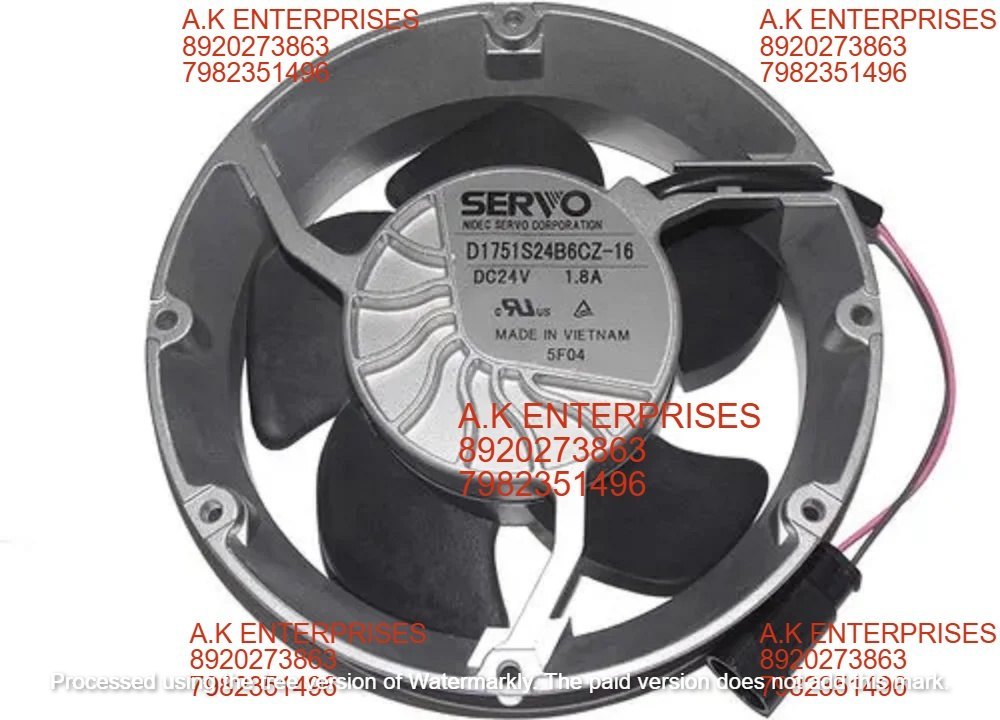 Ebmpapst Axial Cooling Fan - 172 X 172 X 50 Mm Metal Construction 5 Blades 43.2 W 24 V Black