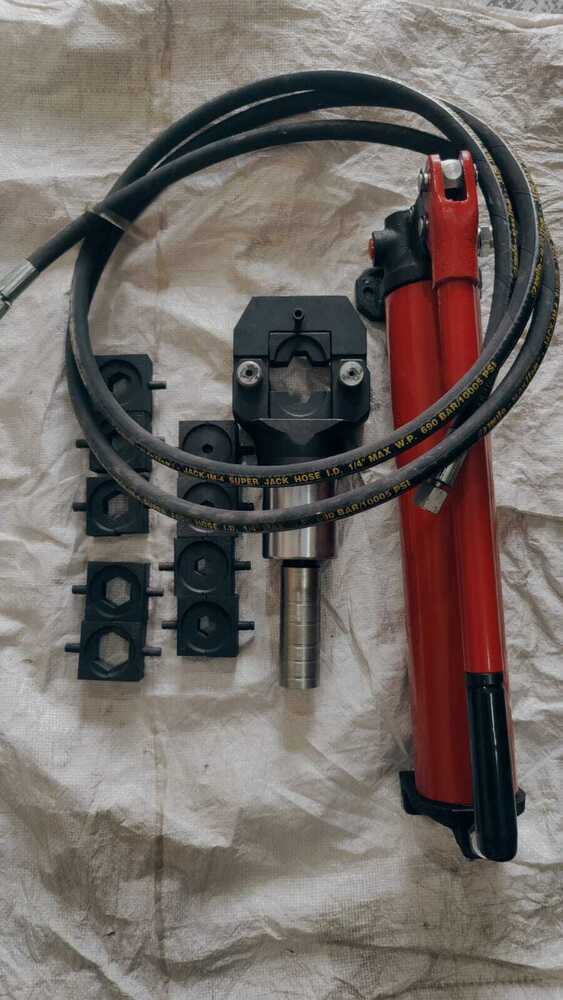 Hydraulic Crimping Tool (12 Ton) Up To 400 Sqmm - Body Material: Stainless Steel