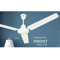 Droot Eco HS Ceiling Fan - Stainless Steel, 3-4 Blade Design | Adjustable Speed, Eco-Friendly Air Circulation, 1-Year Warranty