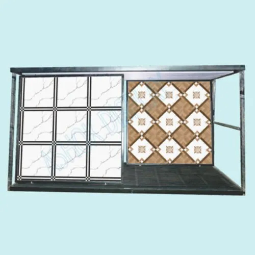 Sliding Ceramic Tile Display Stand - Color: Black