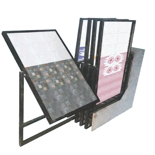 Ceramic Tile Display Stand - Mild Steel, Customizable Size, Classic Black | Industrial-Grade, Paint Coated, Professional Look