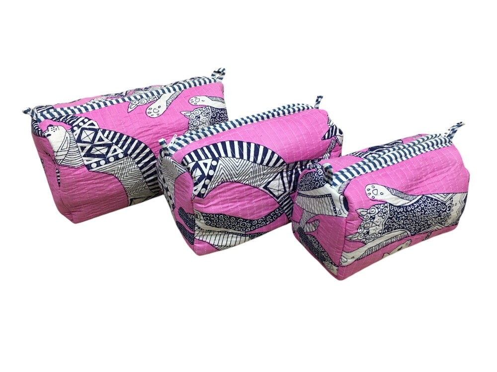 New printed quilted pouches