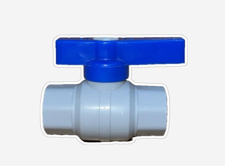 Solid Ball Valve Short Handle - Grey (15mm - 100mm)