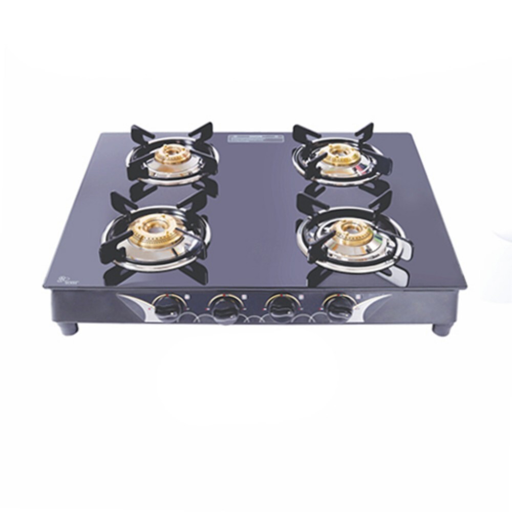 St 4B Gdn 90 4 Burner Toughened Glass Stove - Ignition Type: Manual