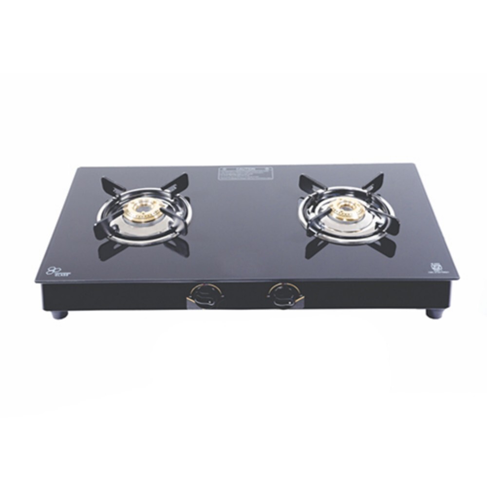 St 2B Gdn 90 2 Burner Toughened Glass Stove - Ignition Type: Manual