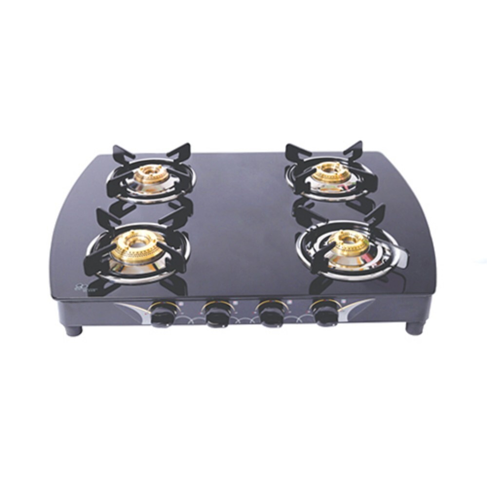 Sgt 4B Pl 80 4 Burner Toughened Glass Stove - Ignition Type: Manual
