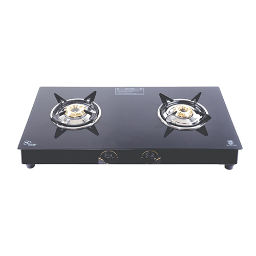 St 2B Svr 70 2 Burner Toughened Glass Stove - Ignition Type: Manual