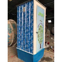 Bio Toilet With Ceramic Pan - Color: Blue And White