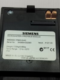 SIEMENS 6SE6400-1PB00-0AA0 PROFIBUS MODULE