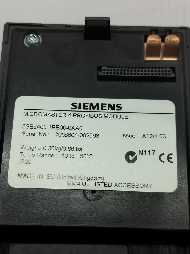 Siemens 6se6400-1pb00-0aa0 Profibus Module