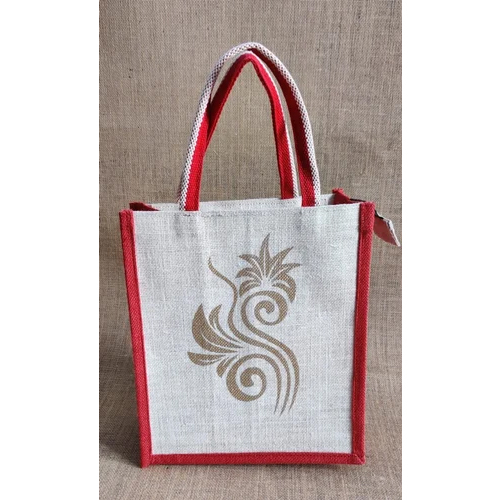 Printed Jute Lunch Bag