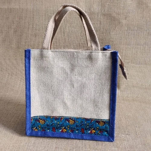 Zipper Jute Lunch Bag