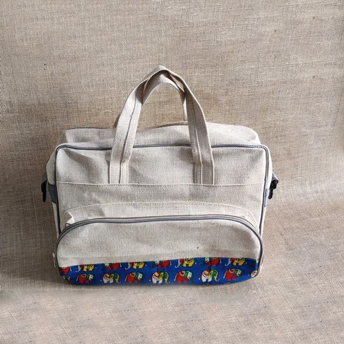 Printed Jute Laptop Bag