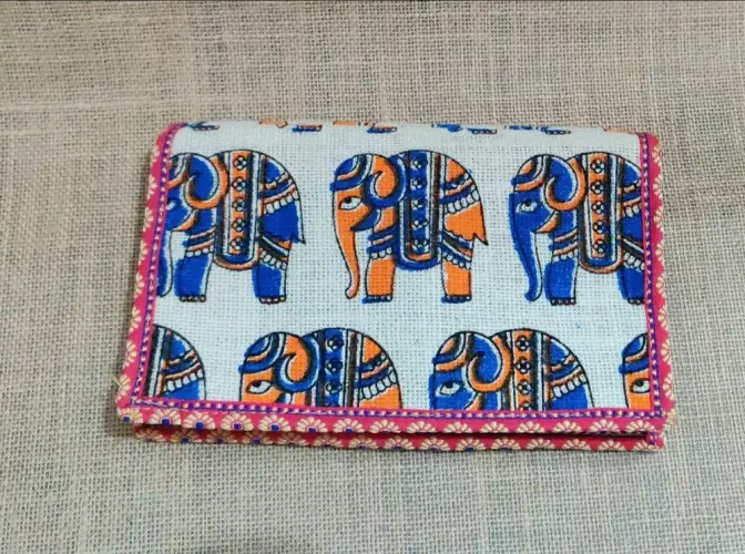 Ladies Printed Jute Clutch - Size: 11X 8.5 Inch