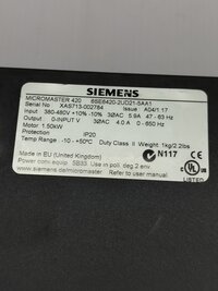 SIEMENS 6SE6420-2UD21-5AA1 AC DRIVE