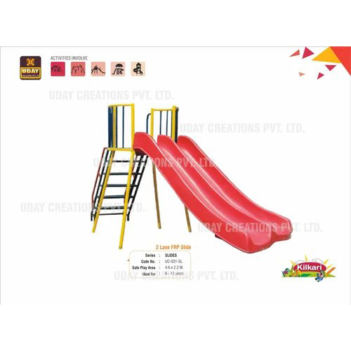 FRP Playground 2 Lane Slide 10 Ft.