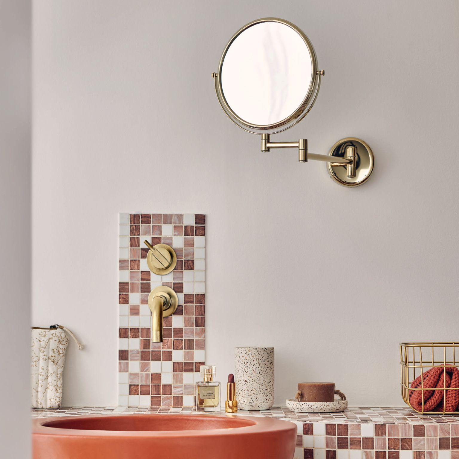 Cosmetic Mirror - Material: Stainless Steel