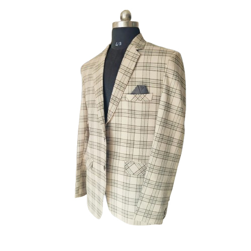 Mens Check Coat