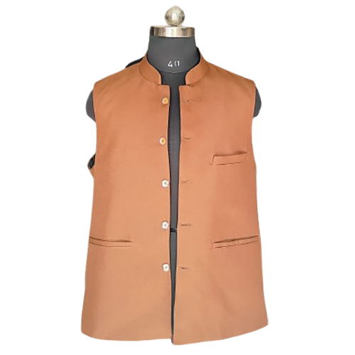 Mens Brown Color Ethnic Modi Jacket