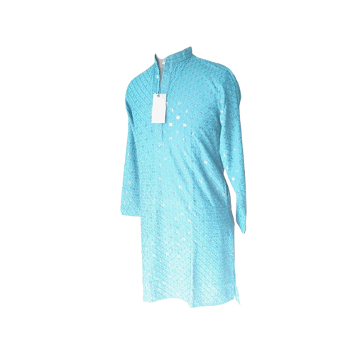 Mens Sky Blue Kurta