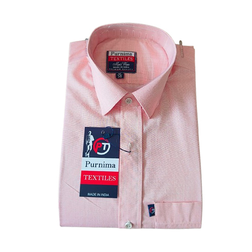 Mens Pink Color Cotton Shirt