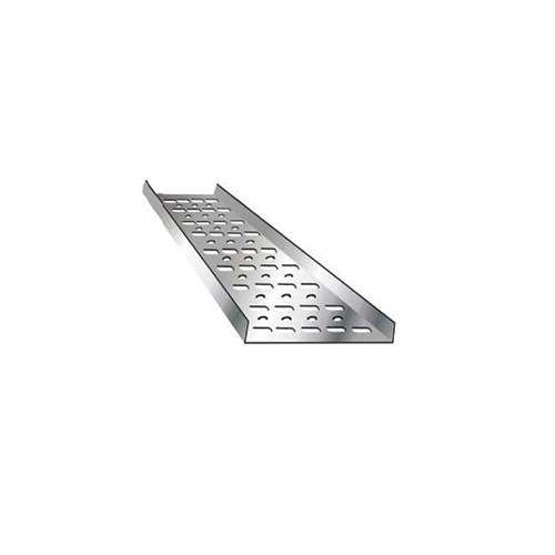 Perforated Cable Tray - Silver, 100 x 50 Millimeters, IP54 Protection Level | Ideal for Industrial Electrical Cable Organization, 6-Month Warranty