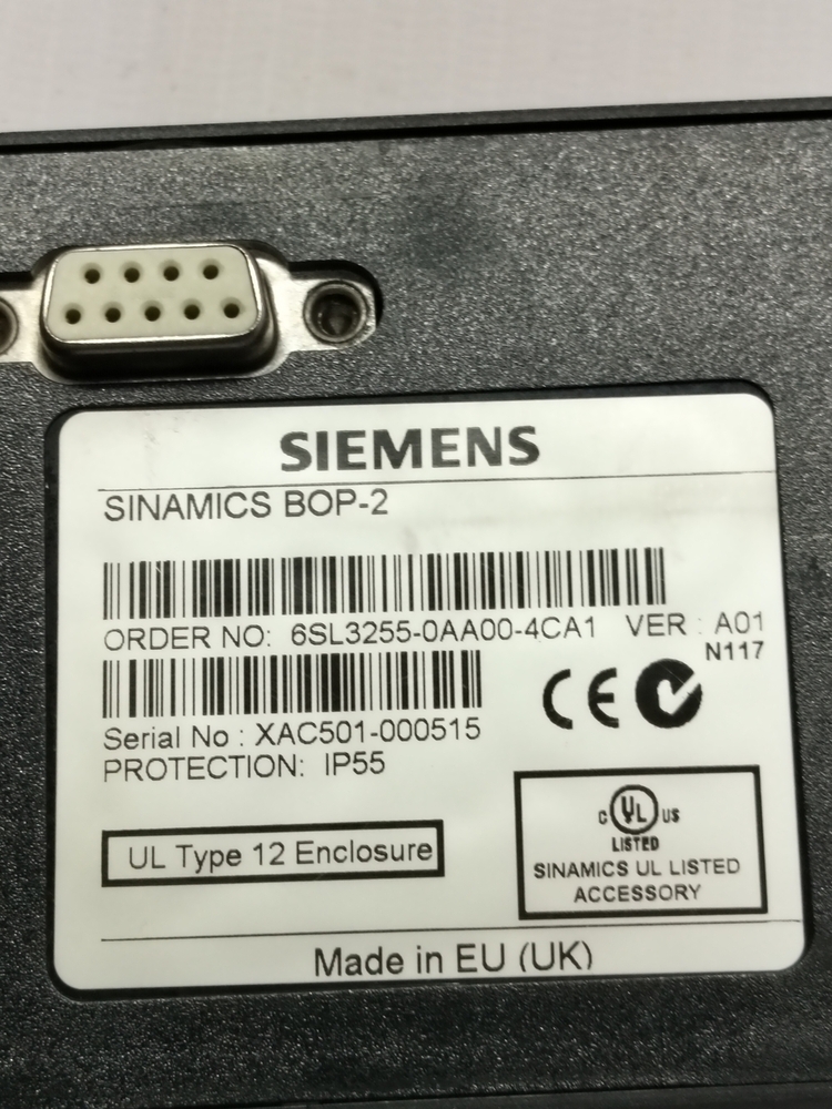 SIEMENS 6SL3255-0AA00-4CA1 SINAMICS G120 BASIC OPERATOR PANEL