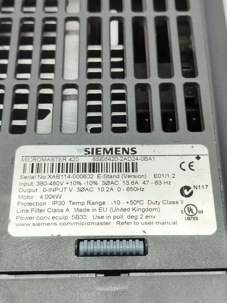 SIEMENS 6SE6420-2AD24-0BA1 AC DRIVE